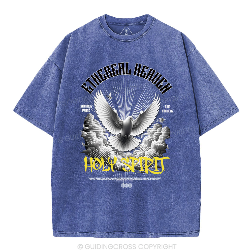 Ethereal Heaven Holy Spirit Christian Washed T-Shirt