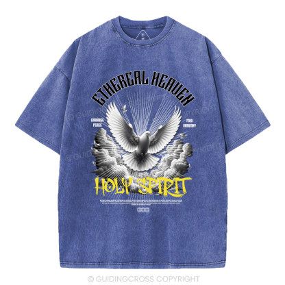 Ethereal Heaven Holy Spirit Christian Washed T-Shirt