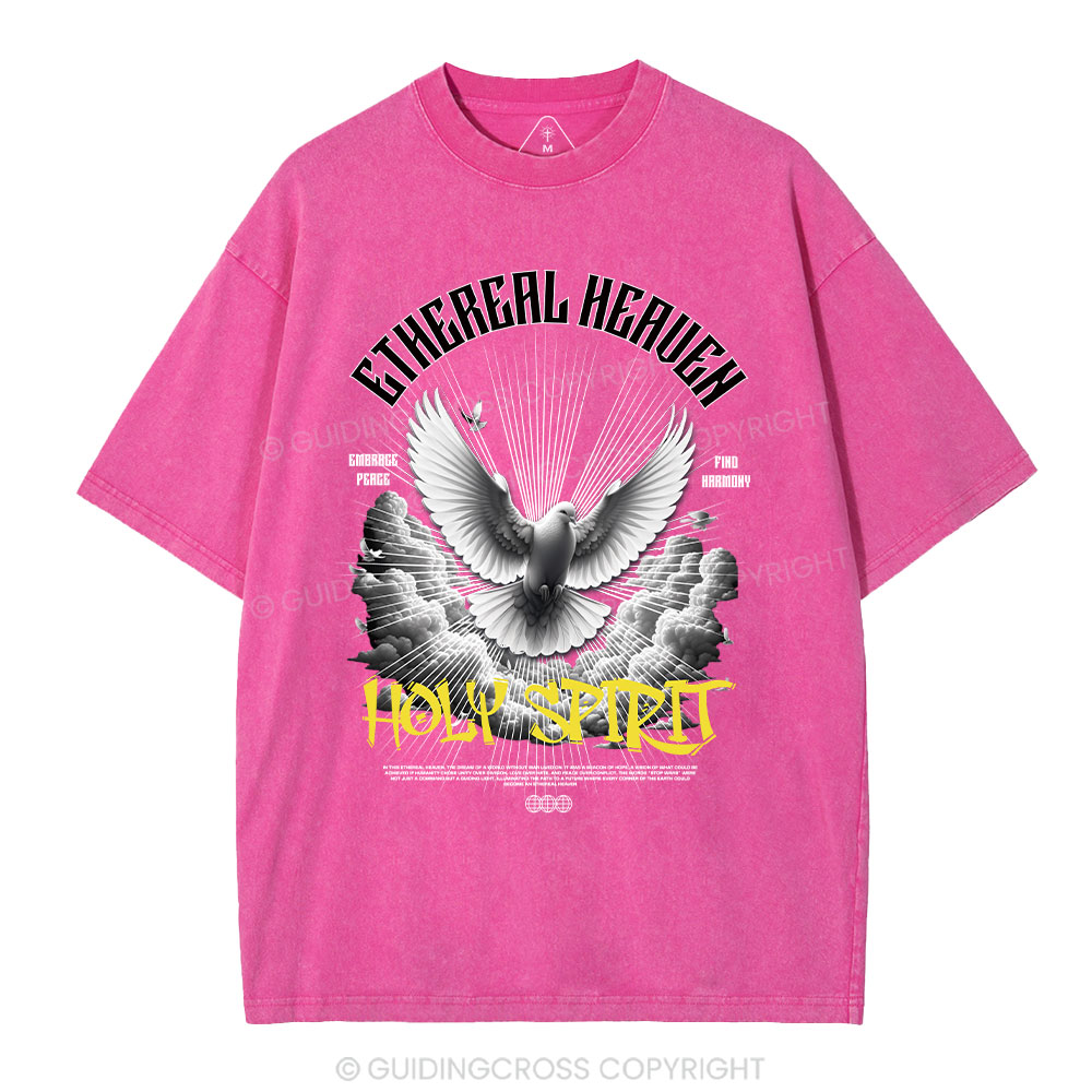 Ethereal Heaven Holy Spirit Christian Washed T-Shirt
