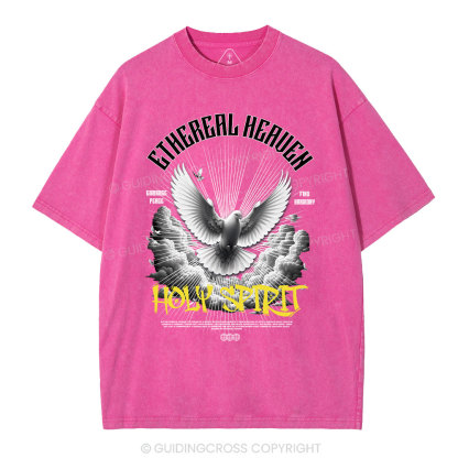 Ethereal Heaven Holy Spirit Christian Washed T-Shirt