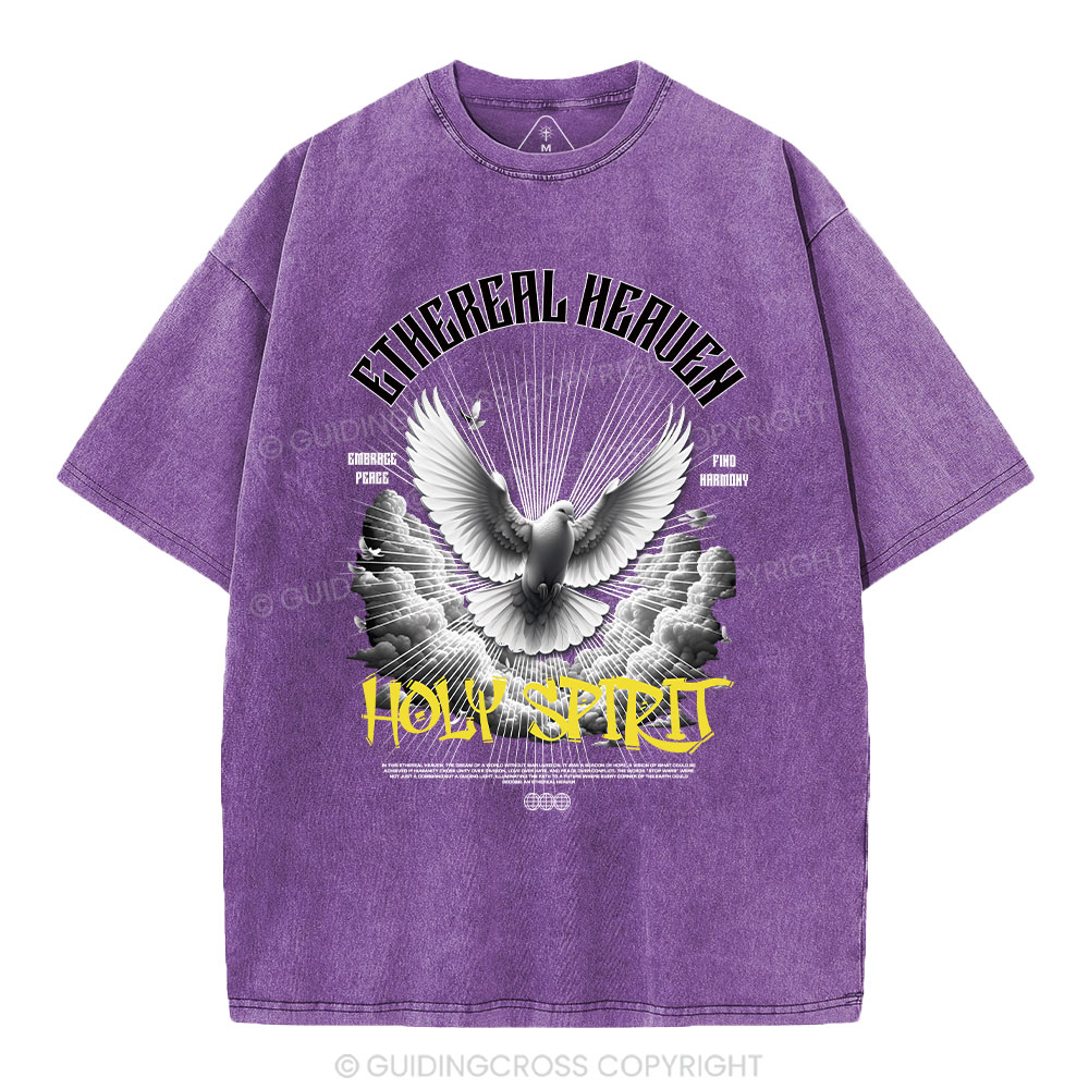 Ethereal Heaven Holy Spirit Christian Washed T-Shirt
