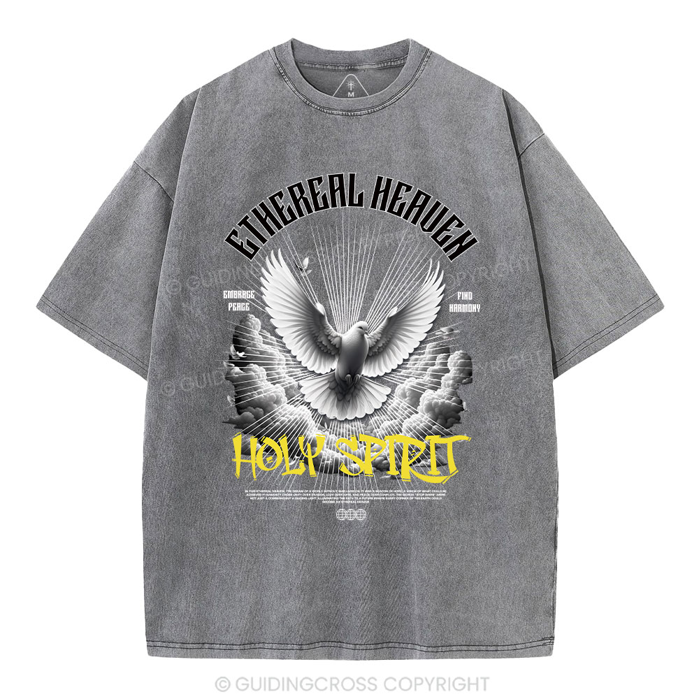 Ethereal Heaven Holy Spirit Christian Washed T-Shirt