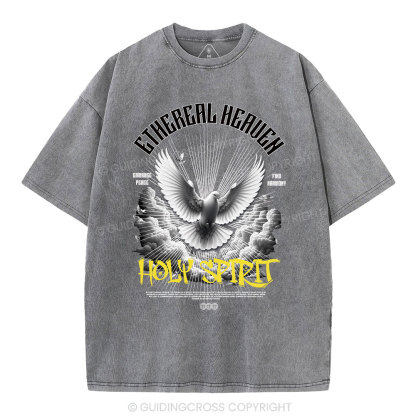 Ethereal Heaven Holy Spirit Christian Washed T-Shirt