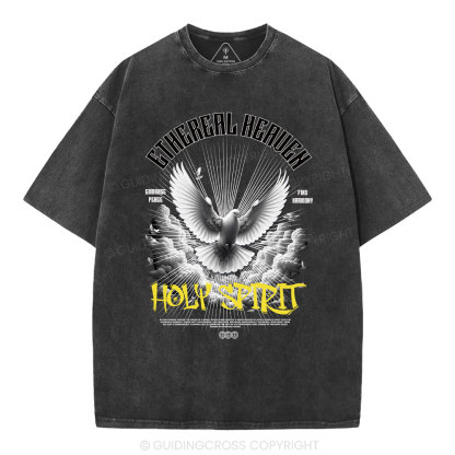 Ethereal Heaven Holy Spirit Christian Washed T-Shirt