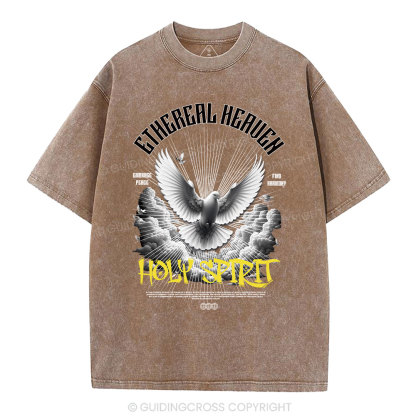 Ethereal Heaven Holy Spirit Christian Washed T-Shirt