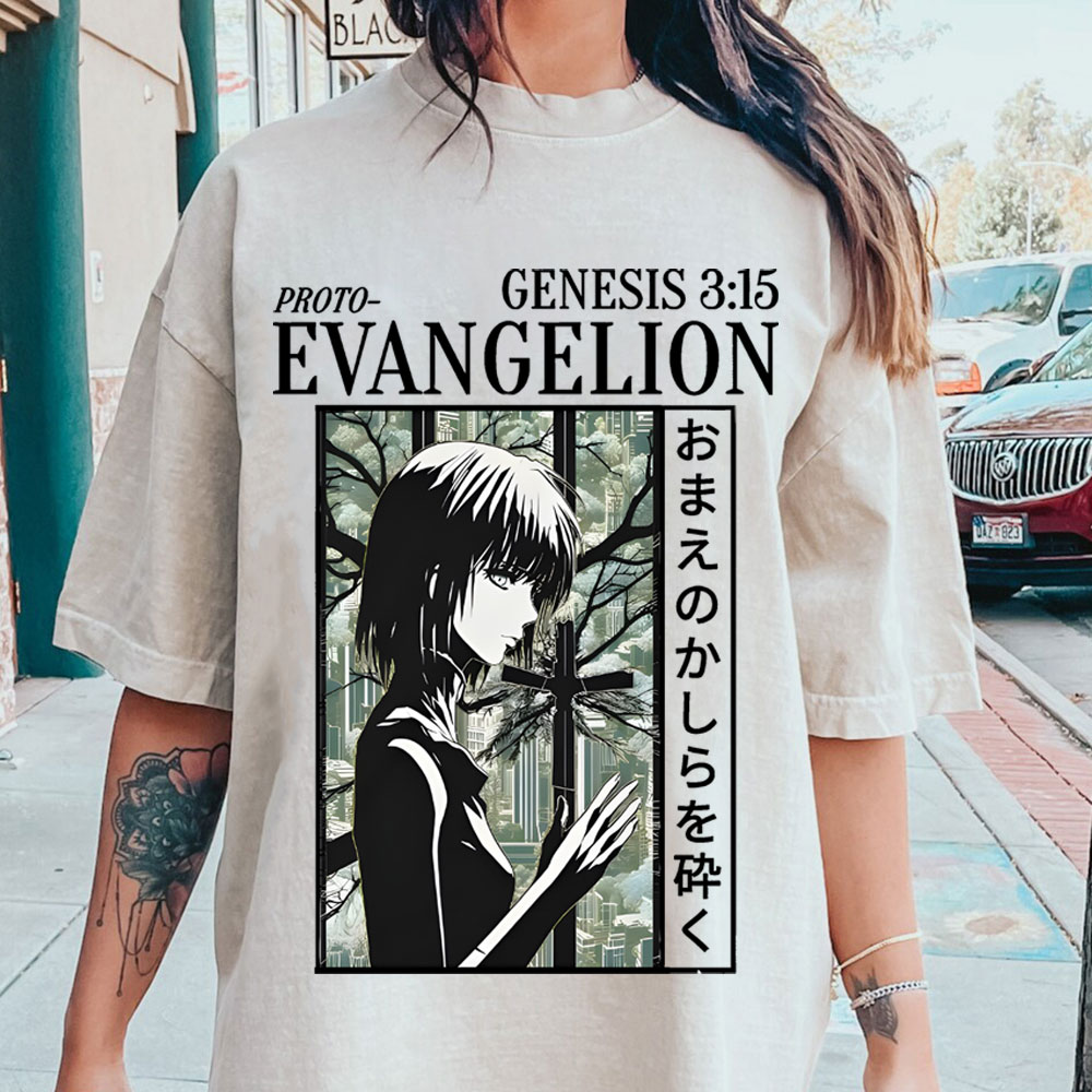 Evangelion Christian Washed T-Shirt