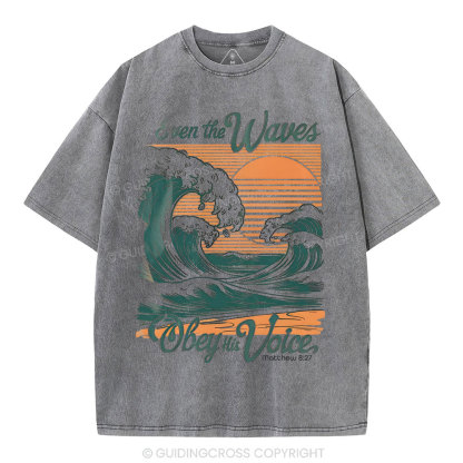 Even The Waves Christian Washed T-Shirt