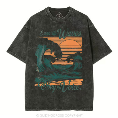 Even The Waves Christian Washed T-Shirt