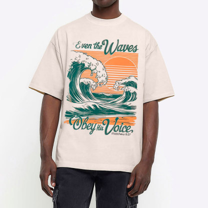 Even The Waves Christian Washed T-Shirt