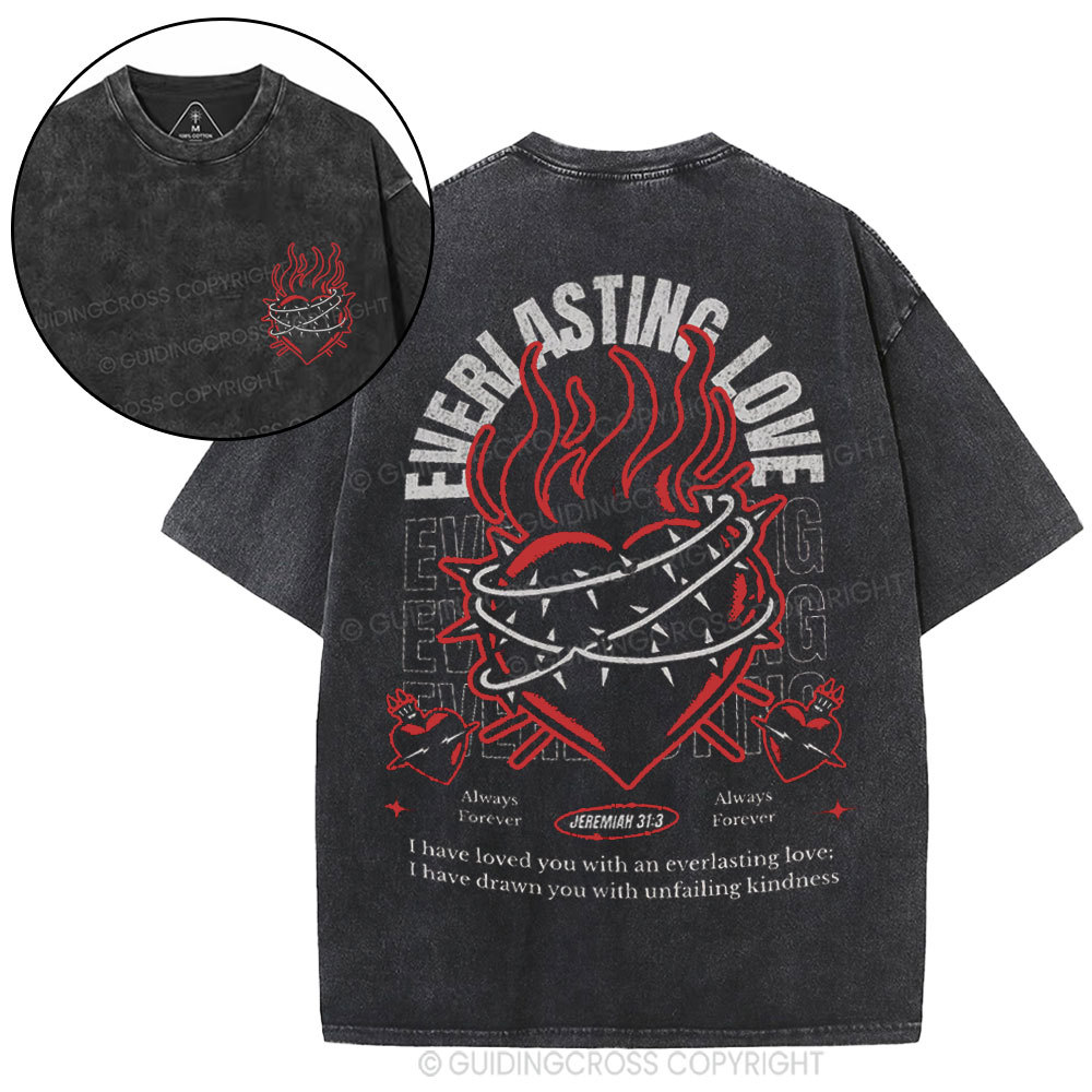 Everiasting Love Christian Washed T-Shirt