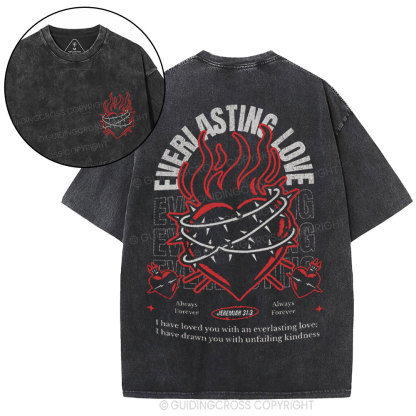 Everiasting Love Christian Washed T-Shirt