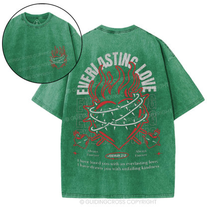 Everiasting Love Christian Washed T-Shirt