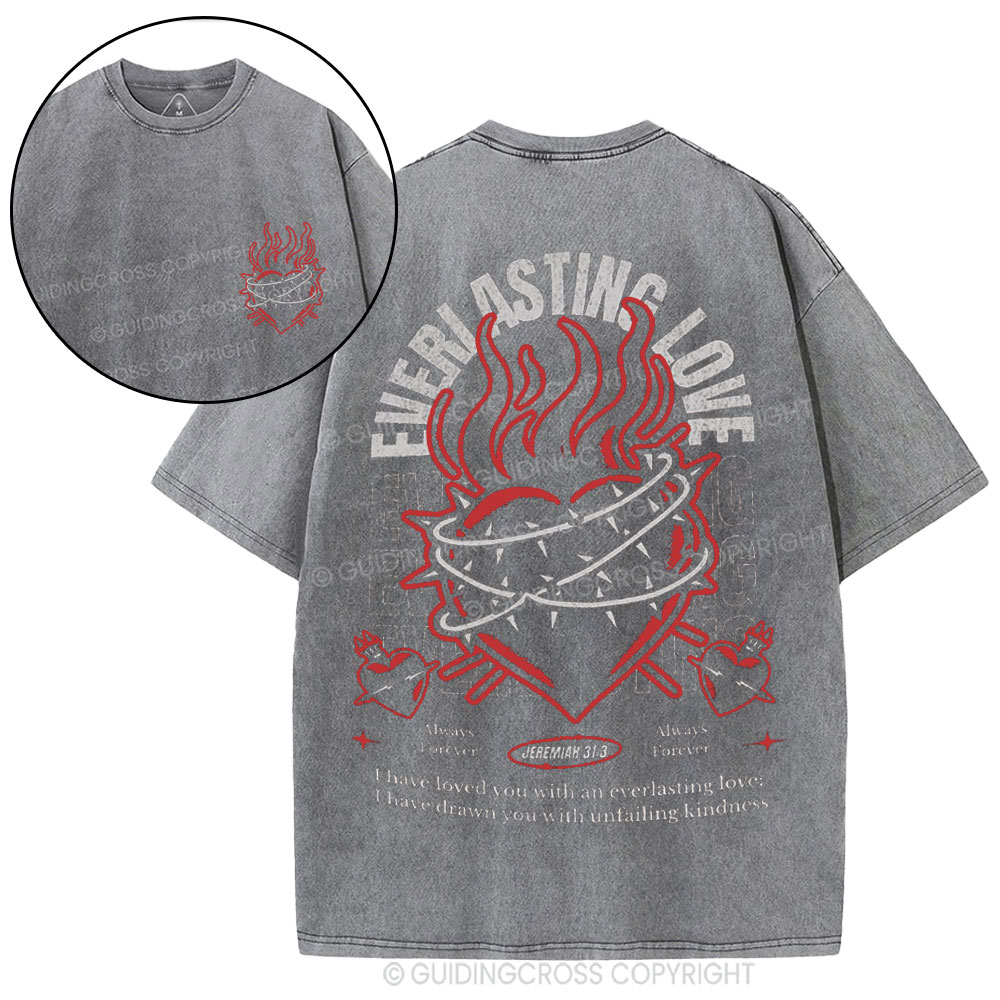 Everiasting Love Christian Washed T-Shirt