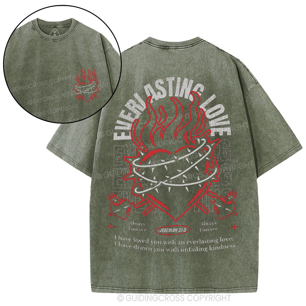 Everiasting Love Christian Washed T-Shirt