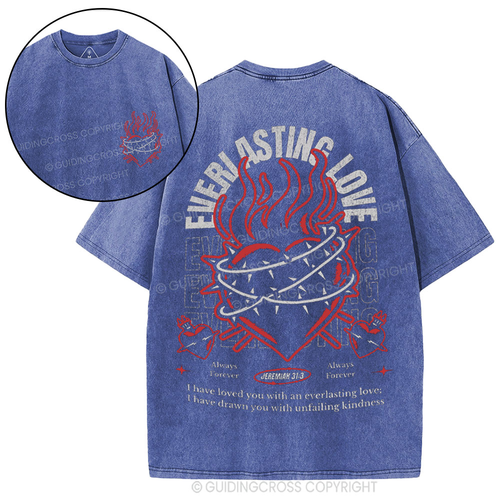 Everiasting Love Christian Washed T-Shirt