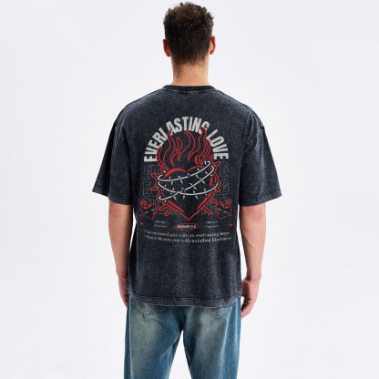 Everiasting Love Christian Washed T-Shirt