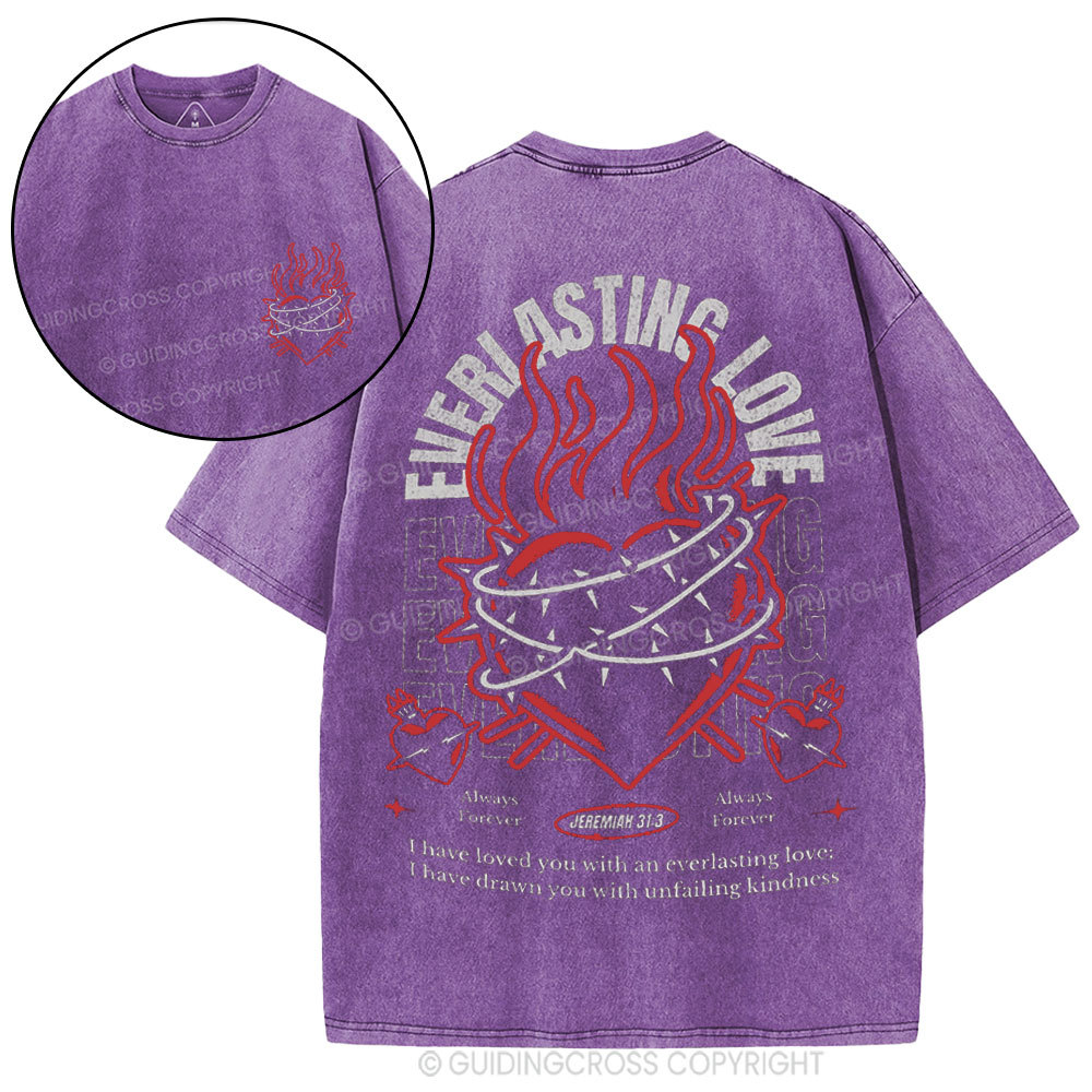Everiasting Love Christian Washed T-Shirt