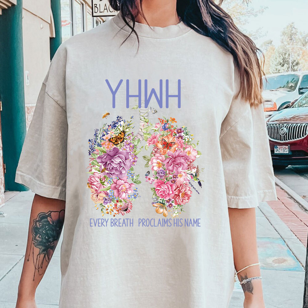 Every Breath Proclaims His Name Christian Washed T-Shirt