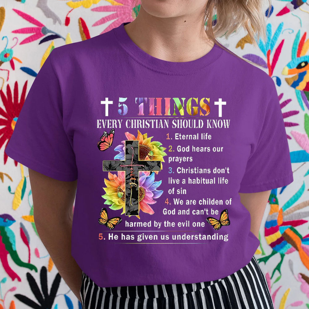 Every Christian Should Know 5 Things T-Shirt