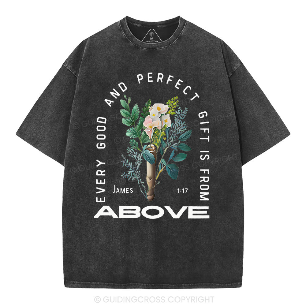 Every Good And Perfect Gift Is From Christian Washed T-Shirt