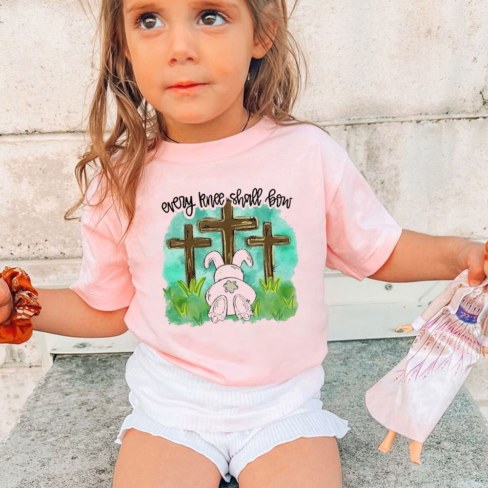 Every Knee Shall Bow Christian Easter Kid T-Shirt