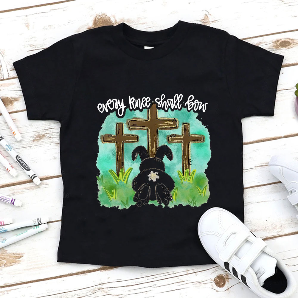 Every Knee Shall Bow Christian Easter Kid T-Shirt