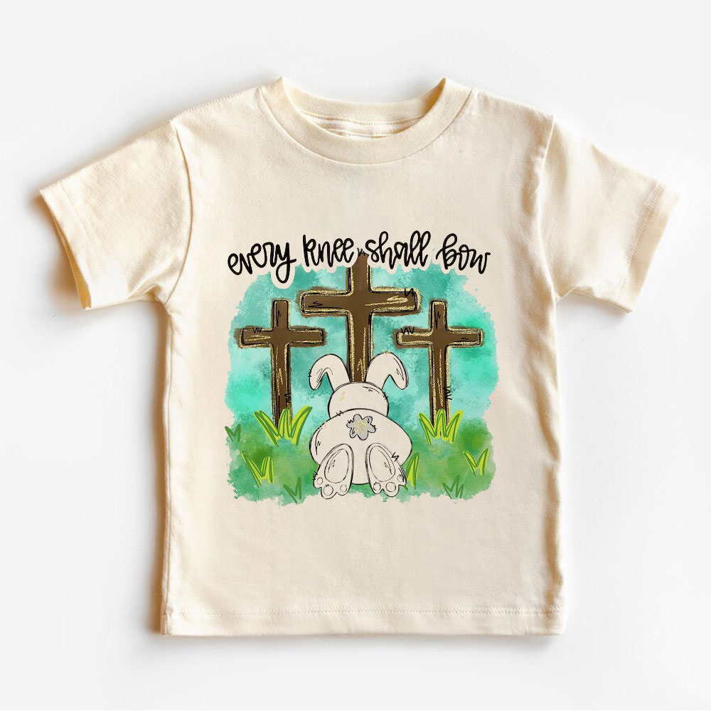 Every Knee Shall Bow Christian Easter Kid T-Shirt