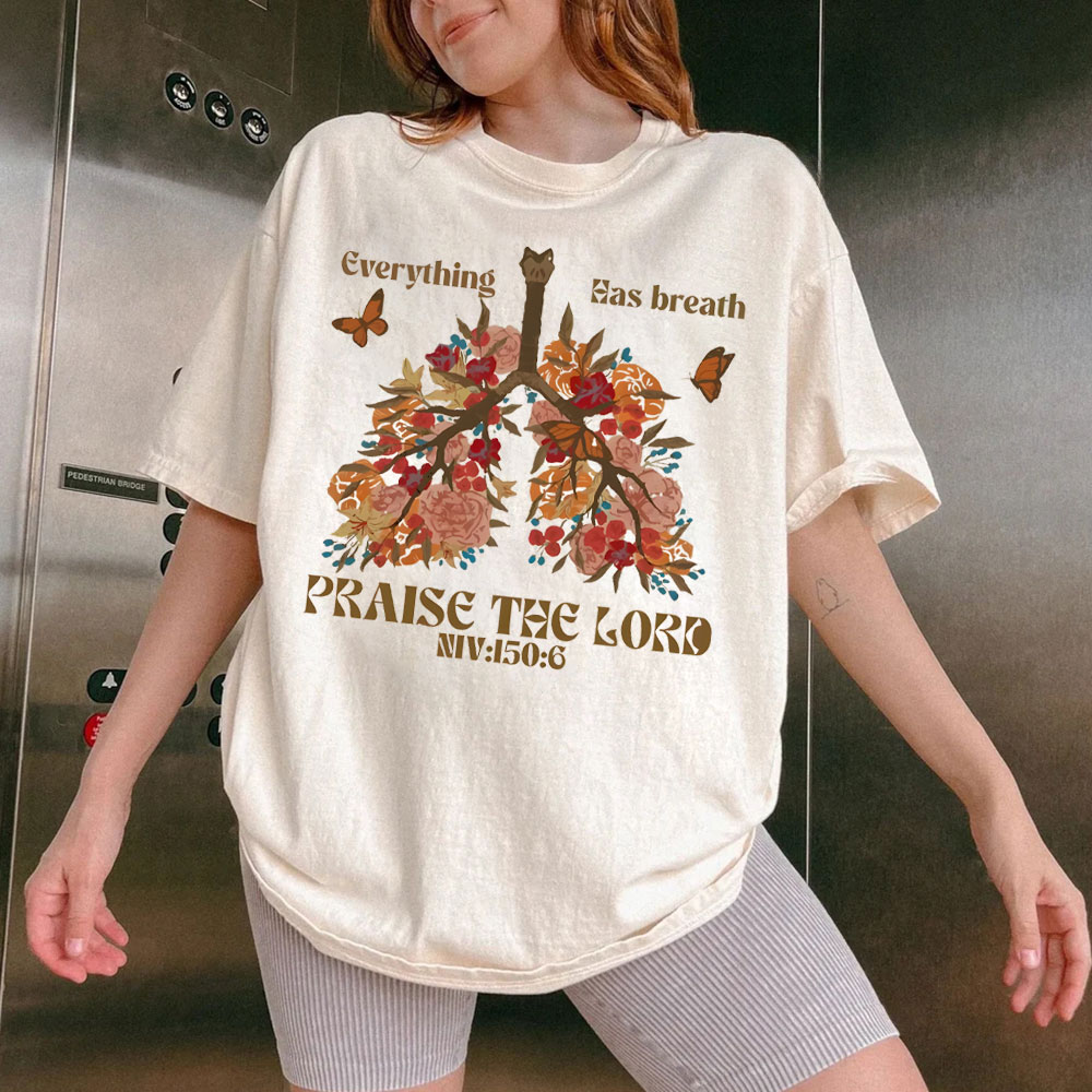 Everything Has Breath Praise The Lord Christian Washed T-Shirt