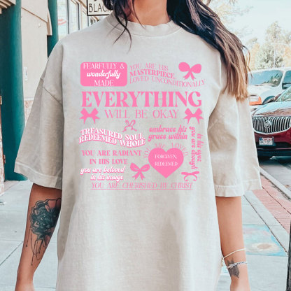 Everything Will Be Okay Christian Washed T-Shirt