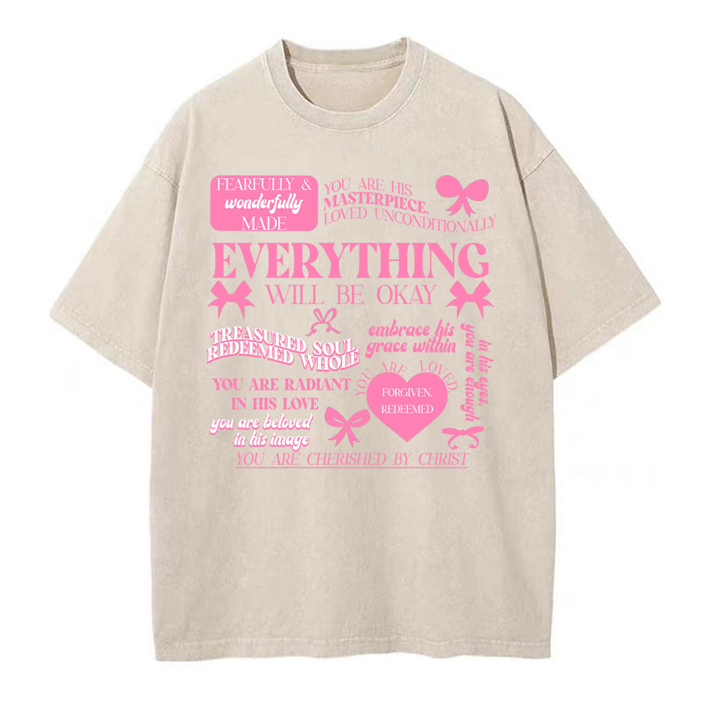 Everything Will Be Okay Christian Washed T-Shirt
