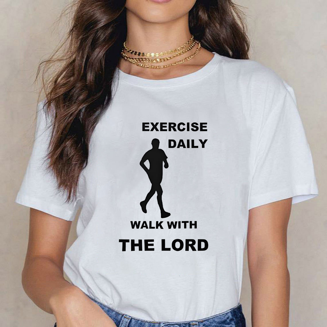 Exercise Daily Walk With The Lord Christian T-Shirt