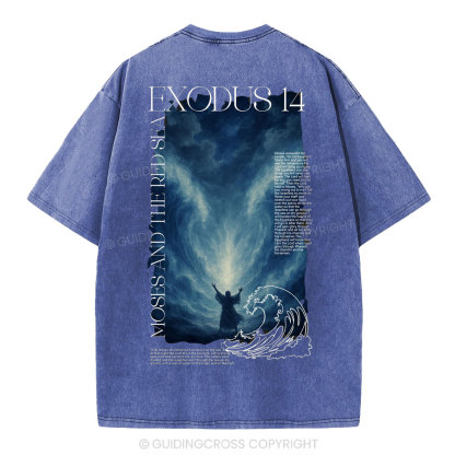 Exodus 14 Christian Washed T-Shirt
