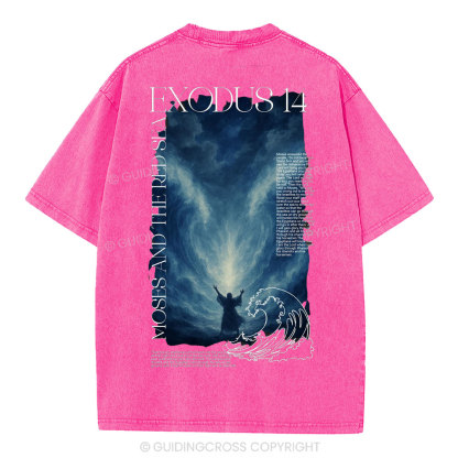 Exodus 14 Christian Washed T-Shirt