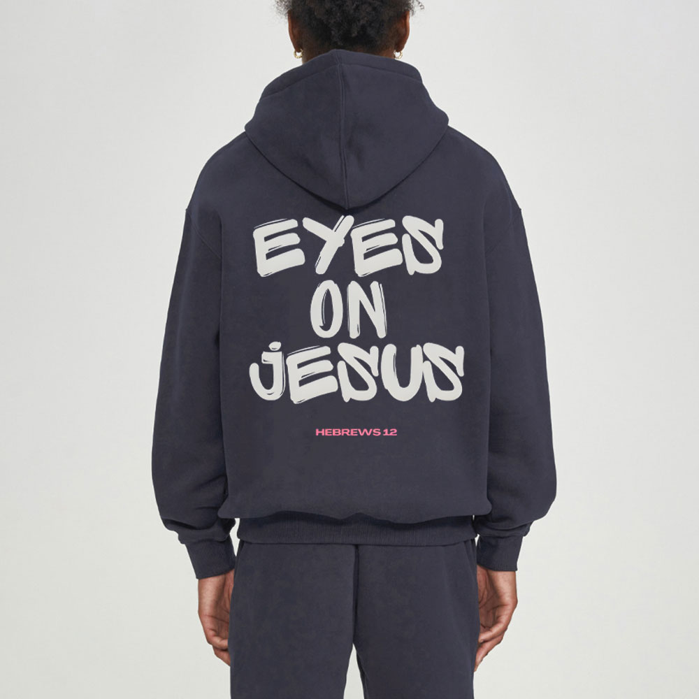 Eyes On Jesus Christian Fleece Hoodie Set