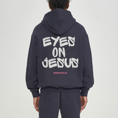Eyes On Jesus Christian Fleece Hoodie Set