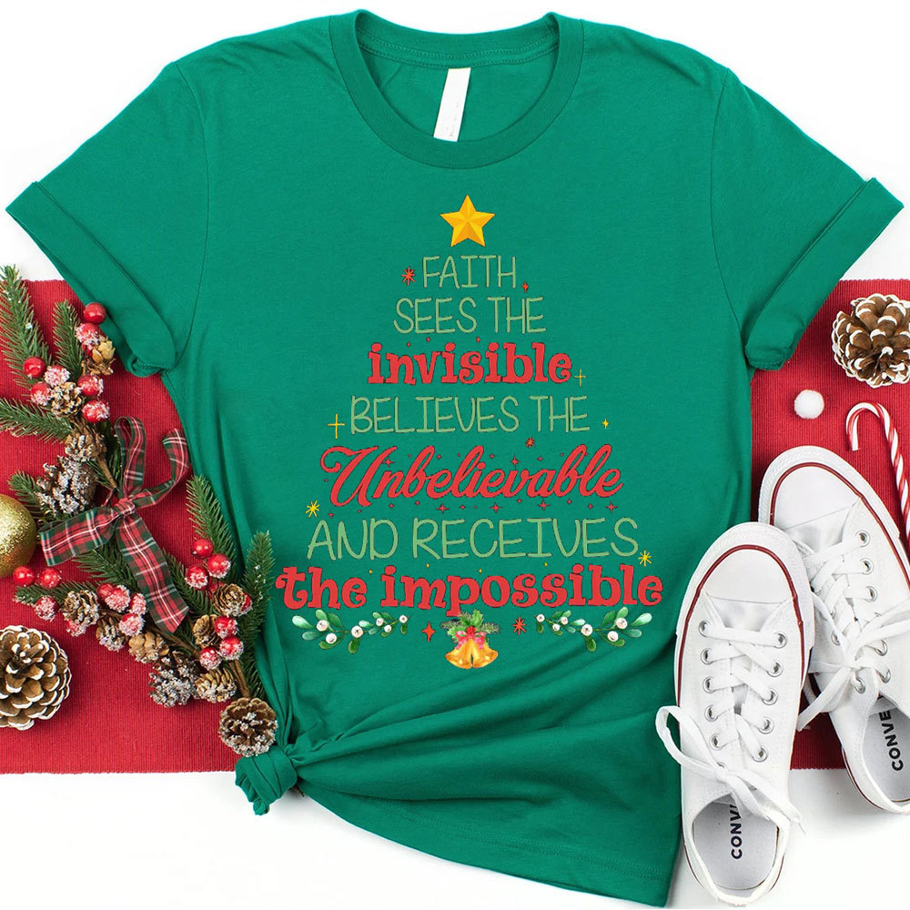 Faith And Believe Christian Christmas T-Shirt