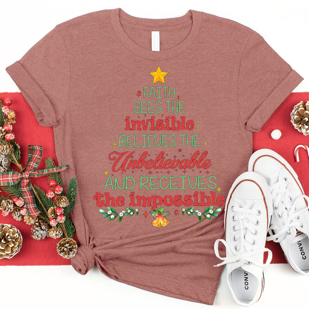 Faith And Believe Christian Christmas T-Shirt