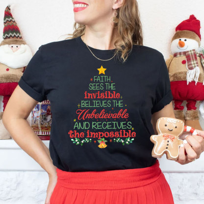 Faith And Believe Christian Christmas T-Shirt