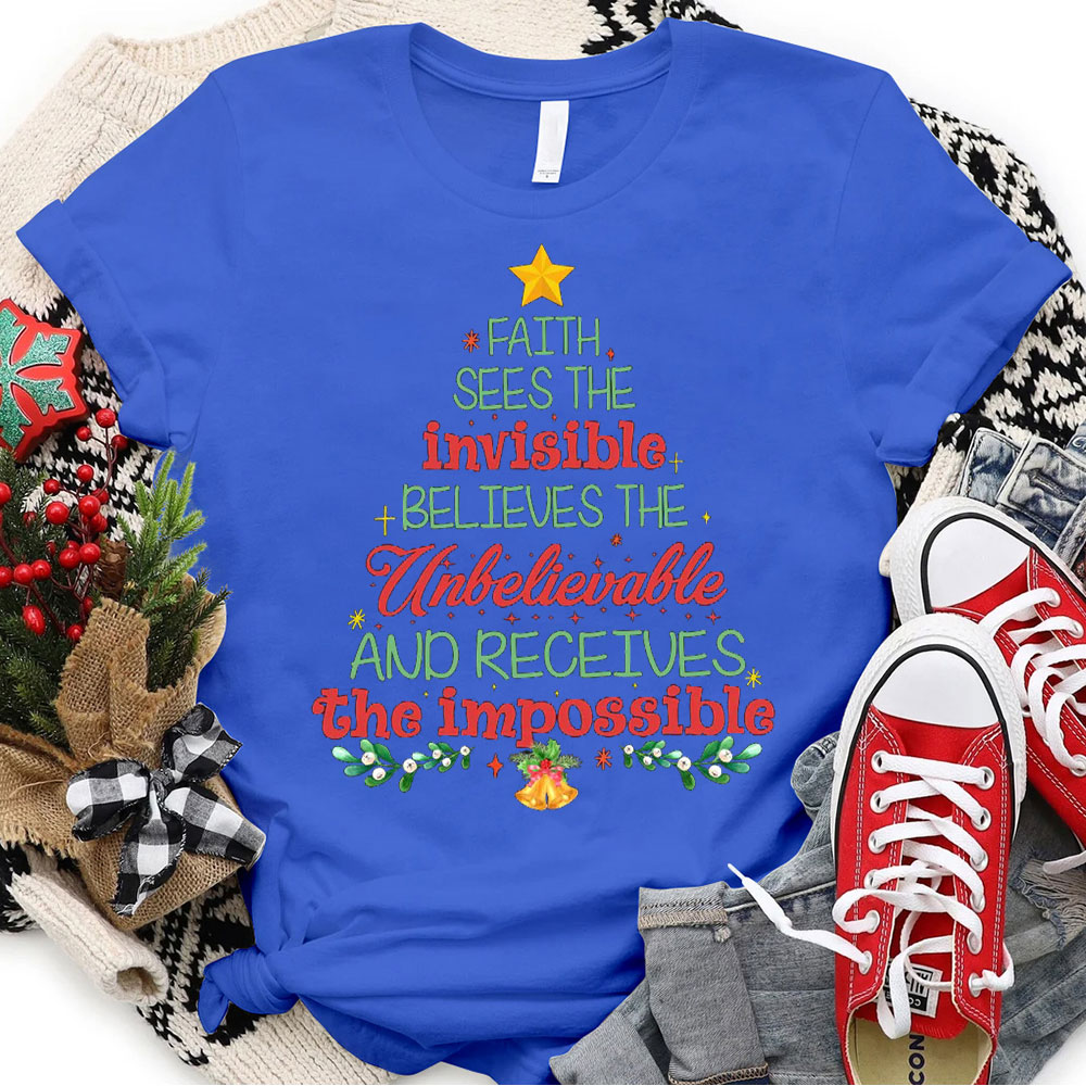 Faith And Believe Christian Christmas T-Shirt