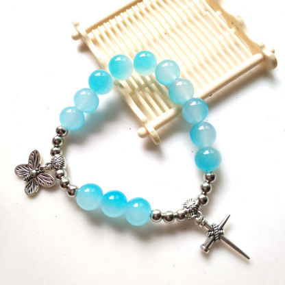 Faith-Based Multicolor Glass Bracelet