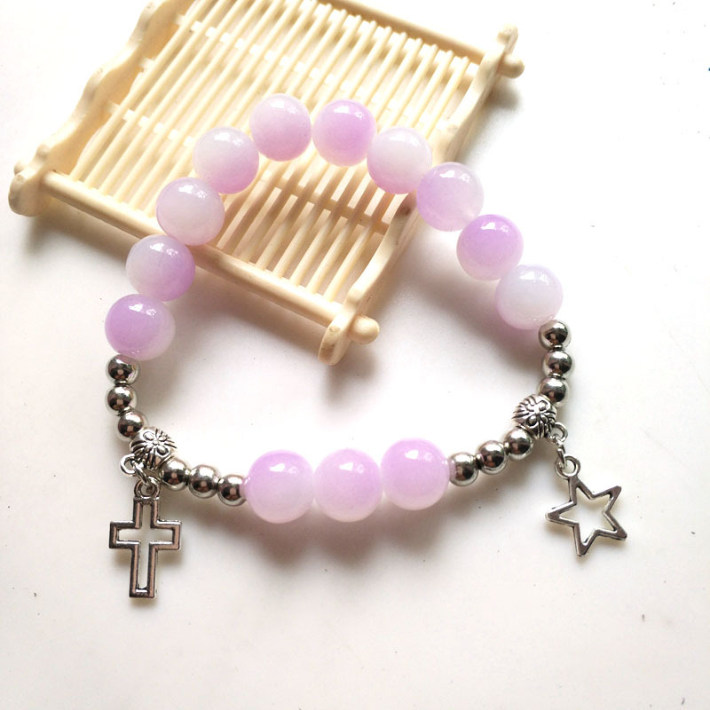 Faith-Based Multicolor Glass Bracelet