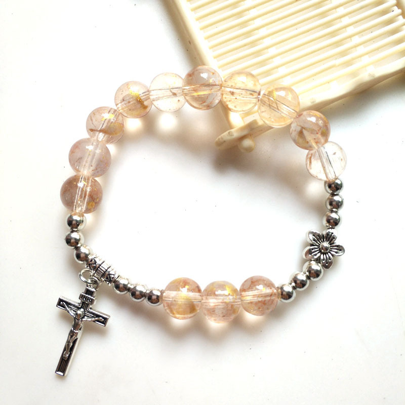 Faith-Based Multicolor Glass Bracelet