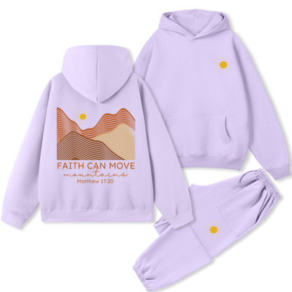 Faith Can Move Montains Christian Premium Fleece Hoodie Set