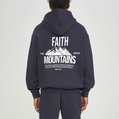 Faith Can Move Mountain Christian Fleece Hoodie Set