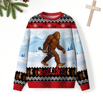 Faith Can Move Mountain Christian Lightweight Sweater