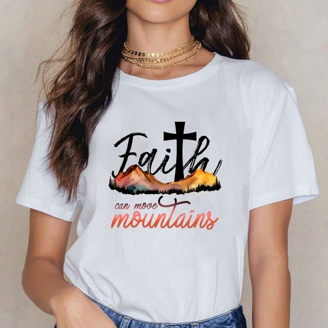 Faith Can Move Mountain Christian T-Shirt