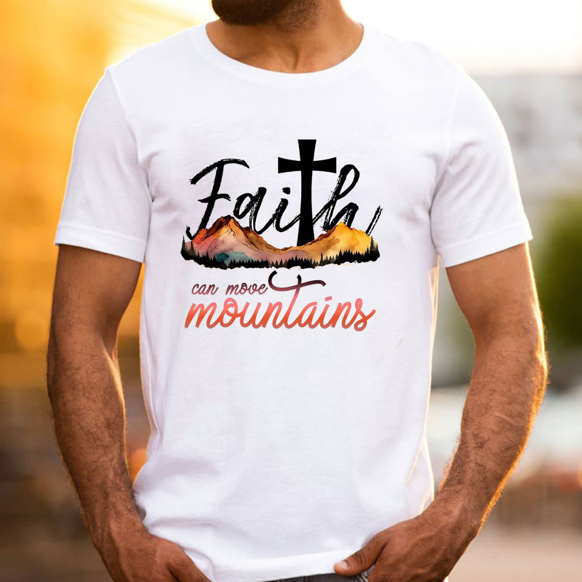 Faith Can Move Mountain Christian T-Shirt