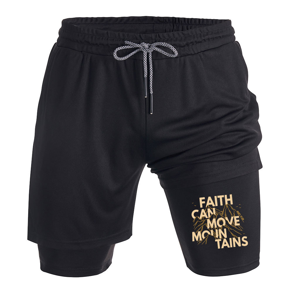 Faith Can Move Mountain Christian Performance Shorts