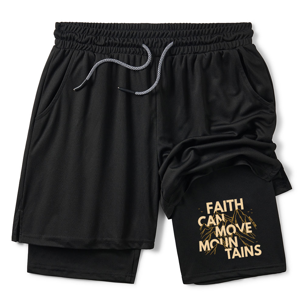 Faith Can Move Mountain Christian Performance Shorts
