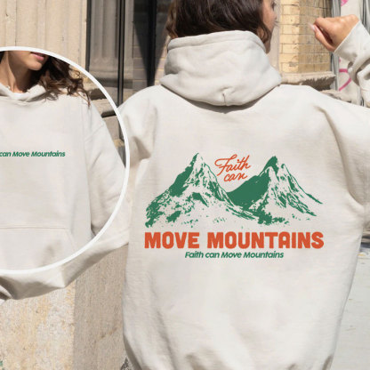 Faith Can Move Mountains Christian Fleece Hoodie Set